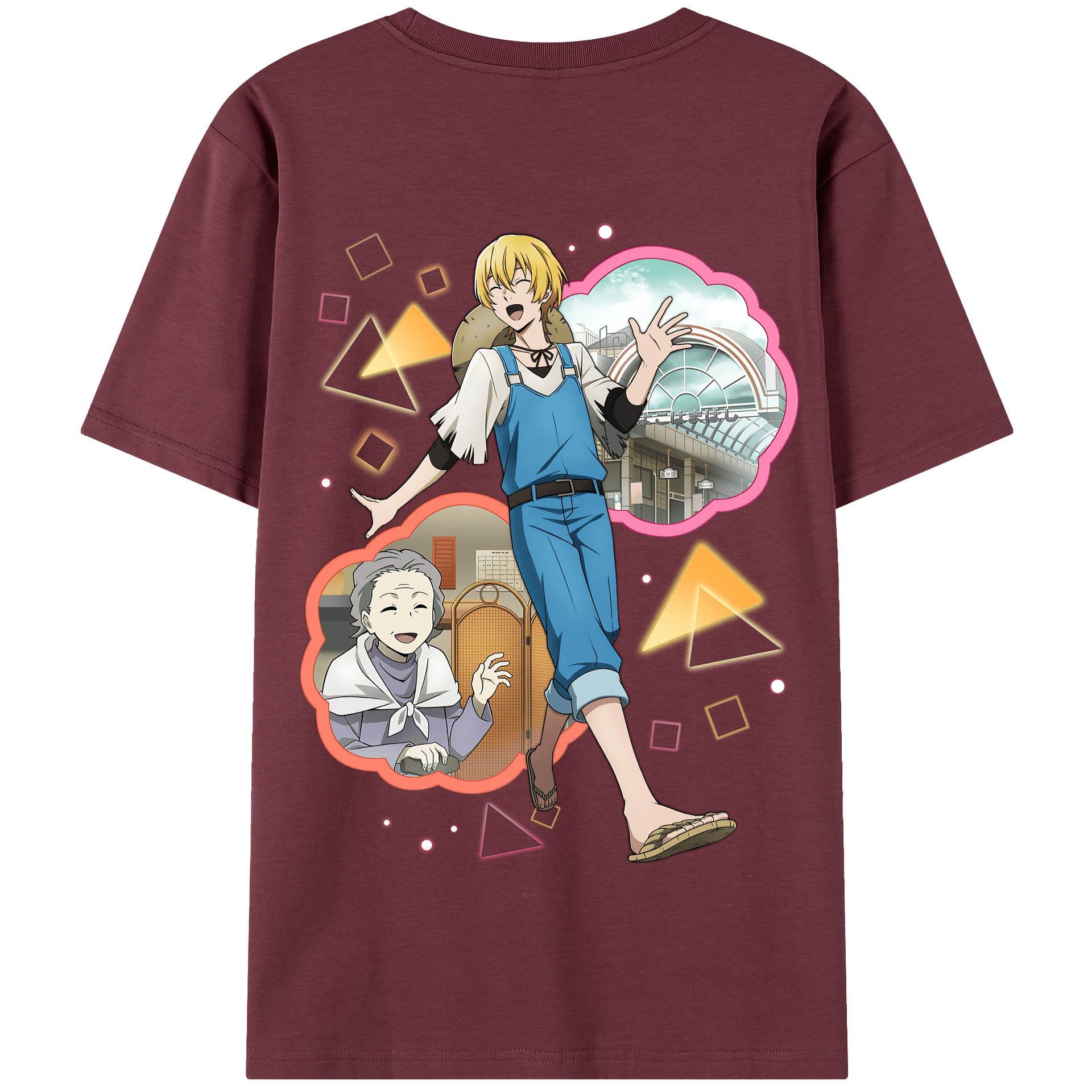 （画像用） 文豪ストレイドッグス Bungo Stray Dogs 綿100％半袖Tシャツ（背面プリント）